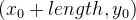 $(x_0 + {length}, y_0)$